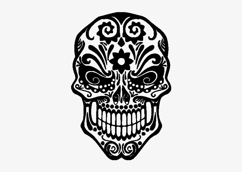 Sugar Skull Smiling File Size - Dj Sugar Skull 17" Laptop Sleeve, transparent png download