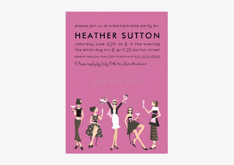 Bachelorette Party #1 Invitations, transparent png download