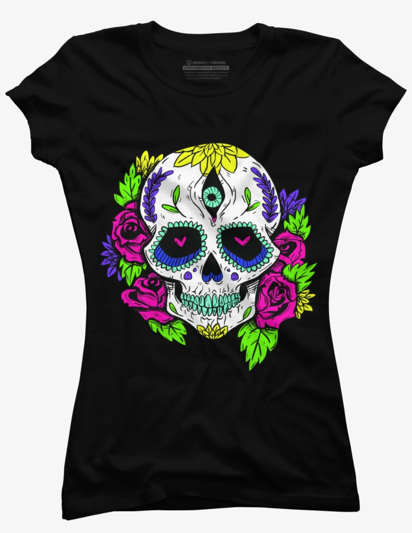 Sugar Skull Women's T-shirt - T-shirt, transparent png download