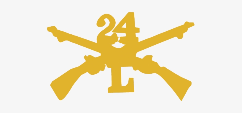 Crossed Guns With 24 Above Crossing And L Below - Rifle, transparent png download