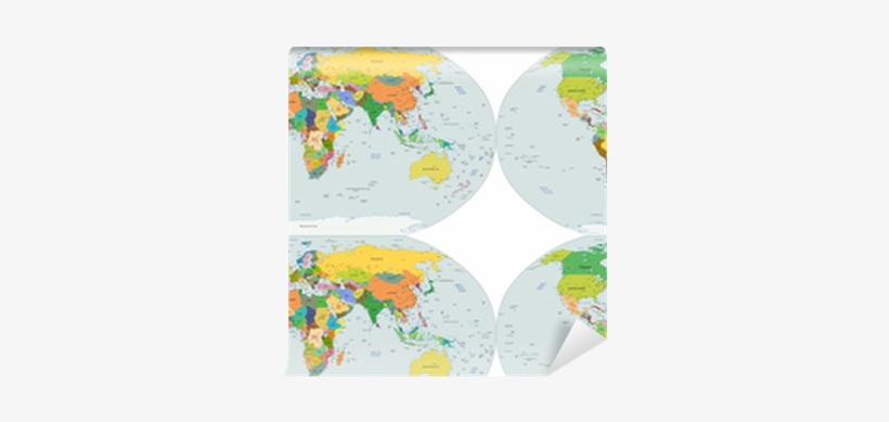 Papel Pintado Mapa Mundial Político Del Mundo, Vector - Mapa Politico Del Mundo, transparent png download
