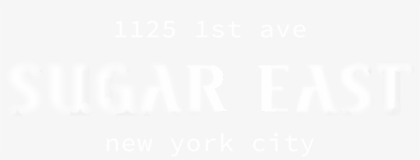Sugar East Logo Blur Address White - Little Beet Table Chicago, transparent png download