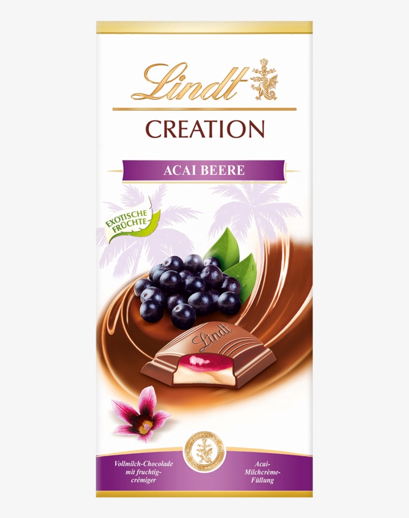 Creation- Acai Berry With Milk Chocolate - Lindt Chocolate, transparent png download