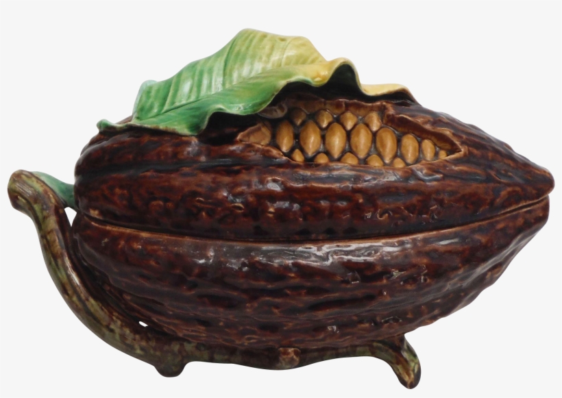 Antique Majolica Cocoa Bean Box From Majolicadream - Gourd, transparent png download