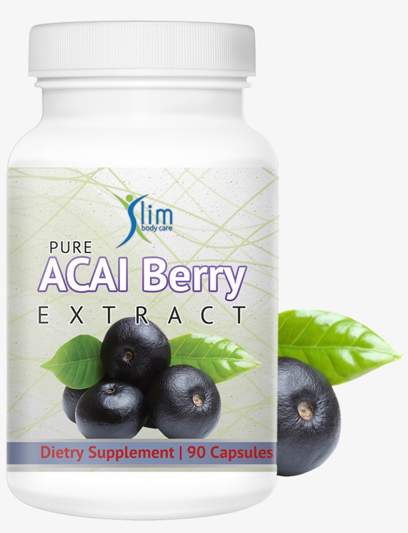 Acai Berry Extract Pure 600 Mg - Fruta Do Açaí Png, transparent png download