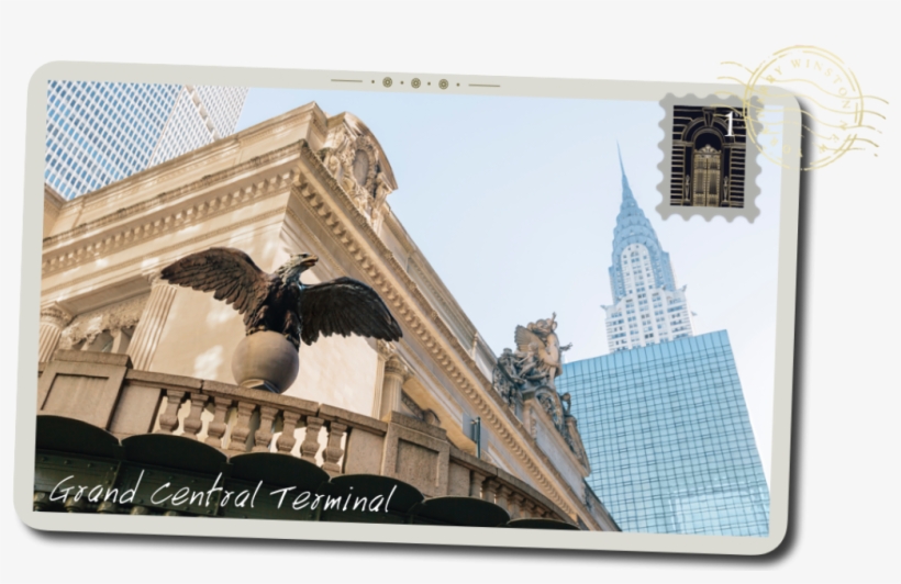 A Postcard Of Grand Central In New York City - Grand Central Terminal, transparent png download