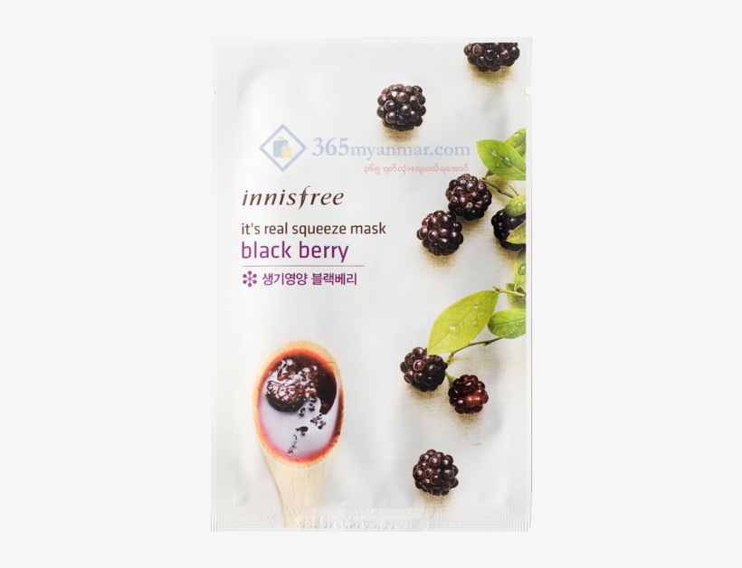Innisfree It's Real Squeeze Mask Acai Berry 1sheet/20ml - Innisfree It's Real Squeeze Mask Black Berry (1ea), transparent png download