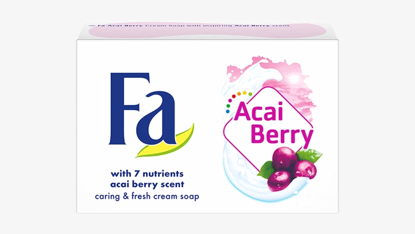 Fa Com Bar Soap Acai Berry 7 Nutrients - Bar Soap, transparent png download
