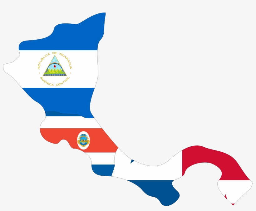 Map Of Nicaragua, Costa Rica, And Panama - Flag Of Nicaragua Throw Blanket, transparent png download