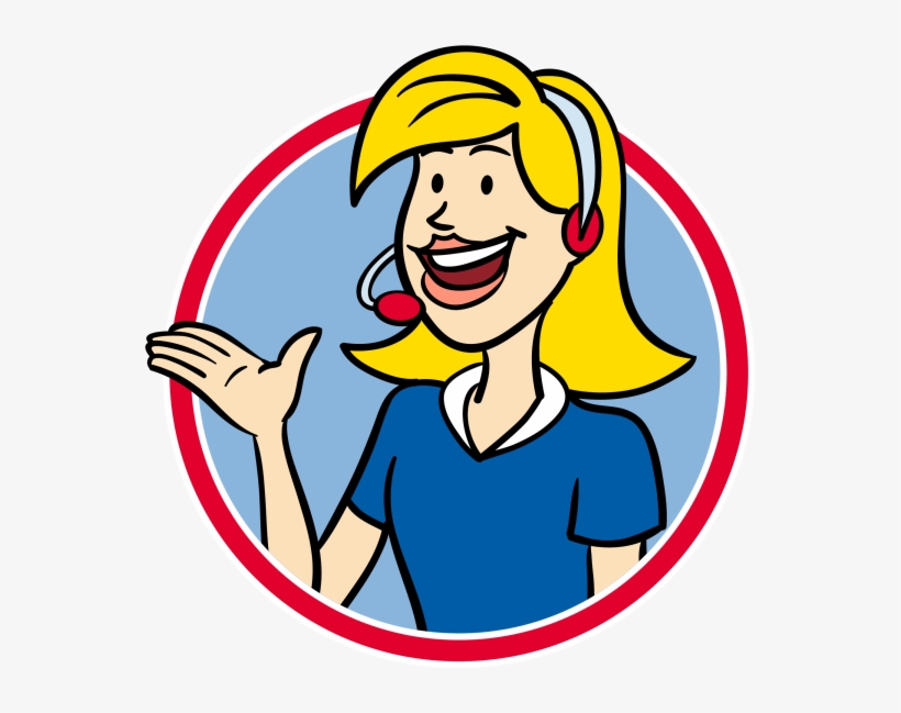 Help Desk Lady Cartoon - Buttons - Round Picture Buttons, transparent png download
