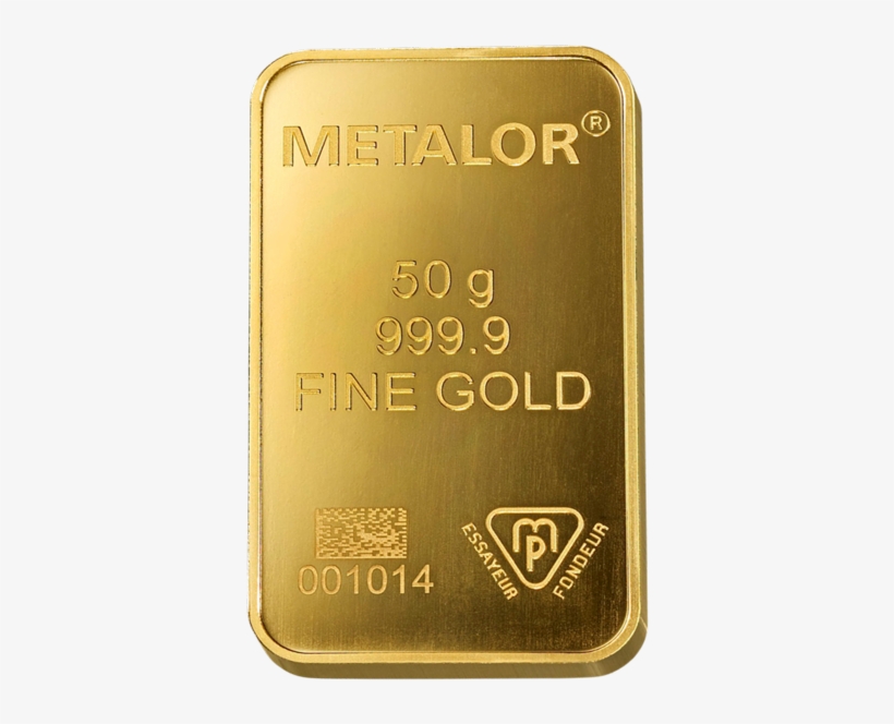 Gold Ingot 50 G - Lingot D Or 50g Prix, transparent png download