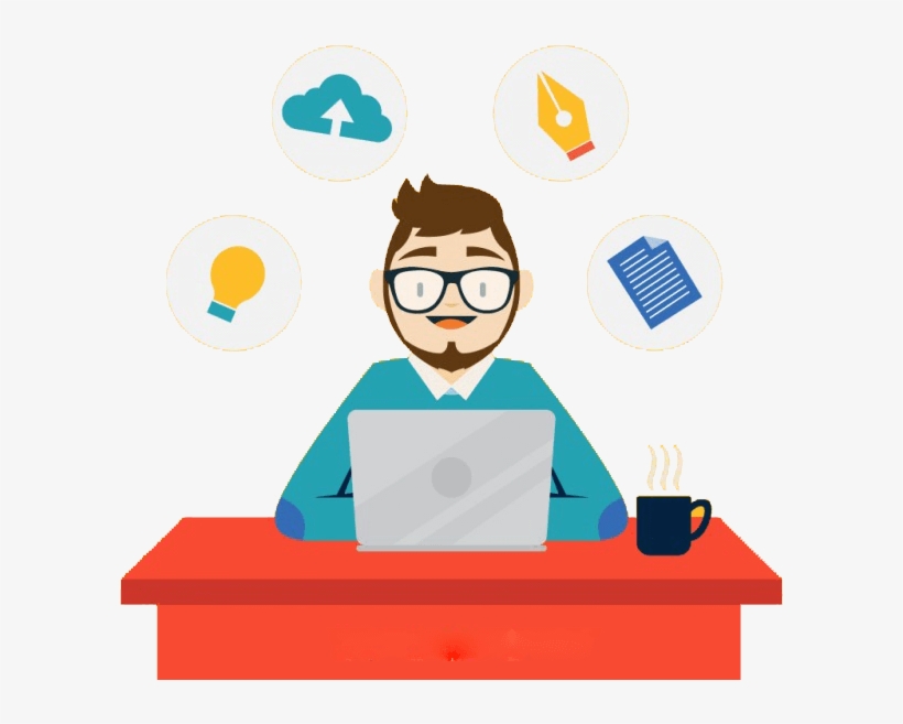 Yotto Help Desk We Are Happy To Help You - Graphic Designer Cartoon Png, transparent png download