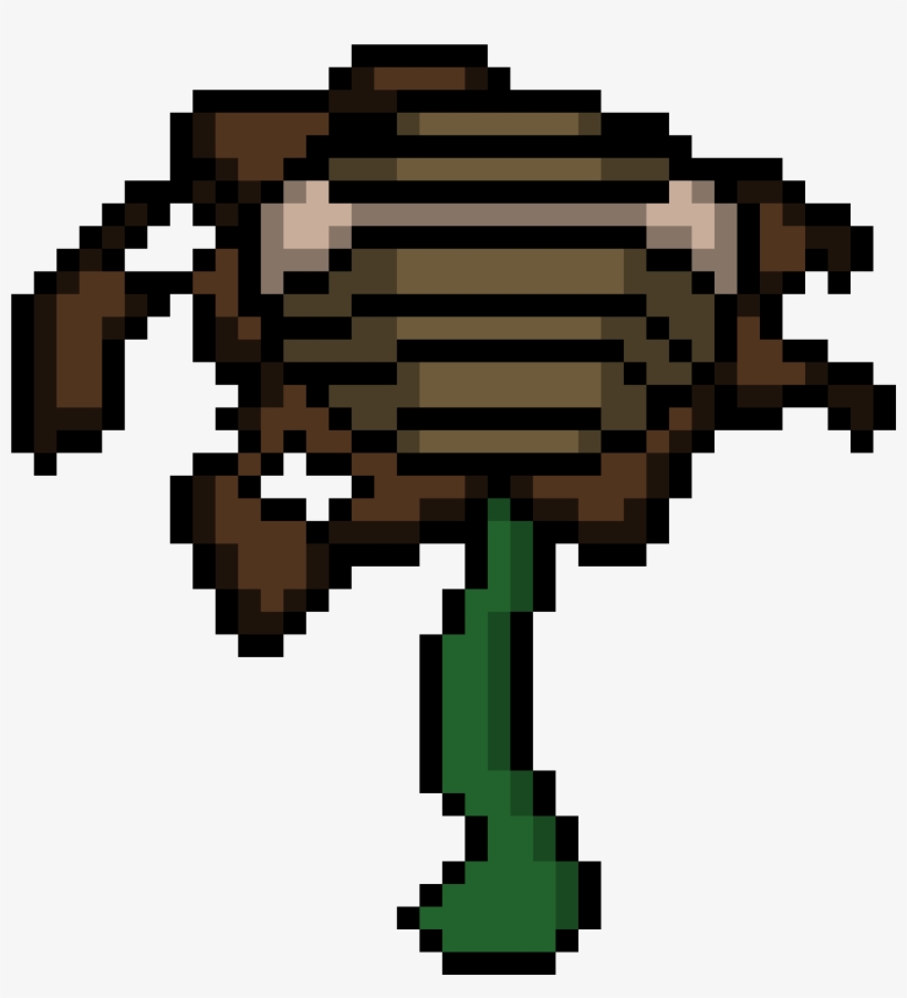 Scary Flowey With Mask - Pixel Art, transparent png download