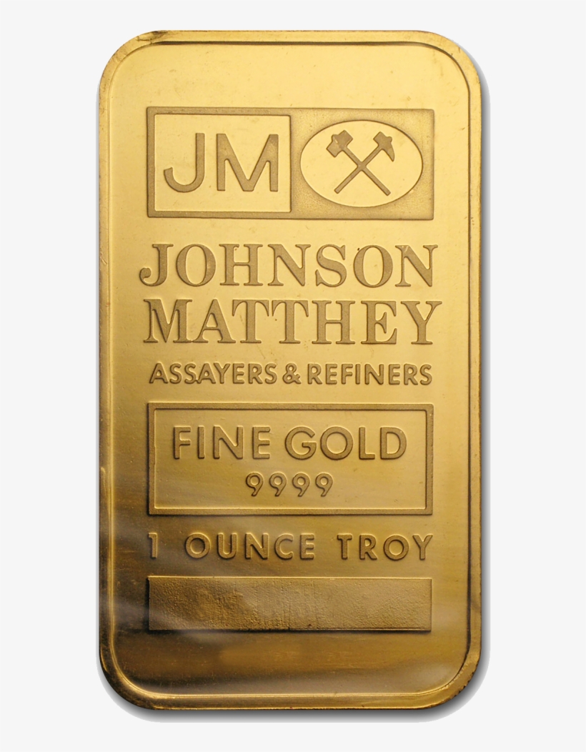 1 Oz Gold Johnson Matthey Bar - Sign, transparent png download