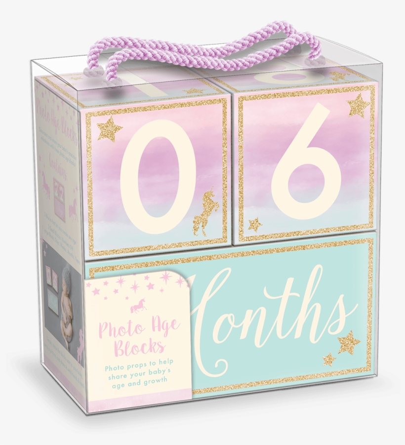 Magical Unicorn Milestone Block Set - Ella's Dreams, transparent png download