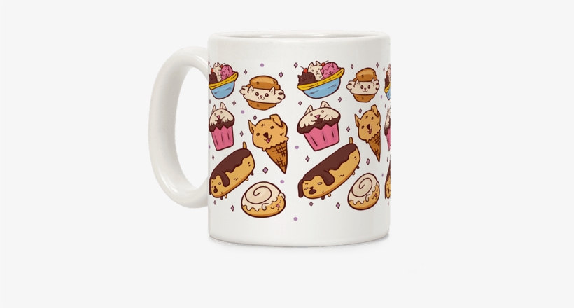Kawaii Food Dogs Coffee Mug - Mug, transparent png download