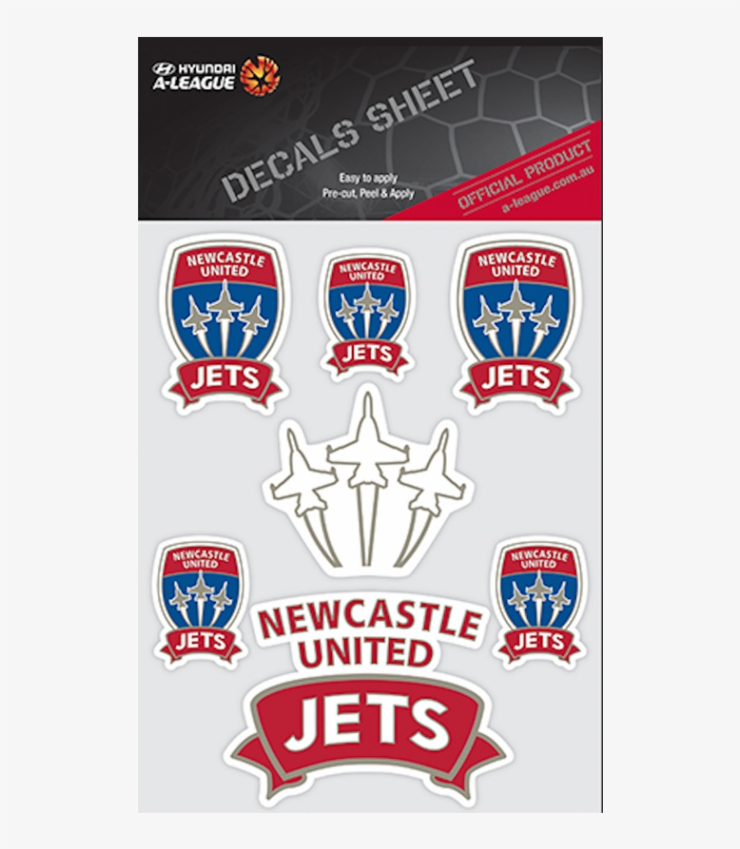 Newcastle Jets A-league Uv Car Decals 7 Stickers Per - Newcastle Jets Itag Decals Sheet, transparent png download