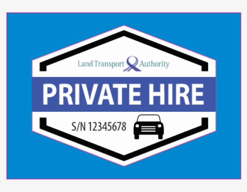 All Private Hire Cars To Display Tamper Evident Decals - Singapore Private Hire Decal, transparent png download