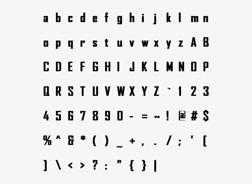 Example Of Such A Font-map - Rectangle Font, transparent png download