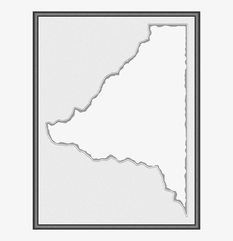 A Map Of Bradford With A Smooth, Dark Grey Frame And - Map, transparent png download