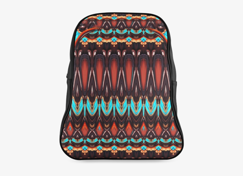 K172 Wood And Turquoise Abstract School Backpack By - Madeira, transparent png download