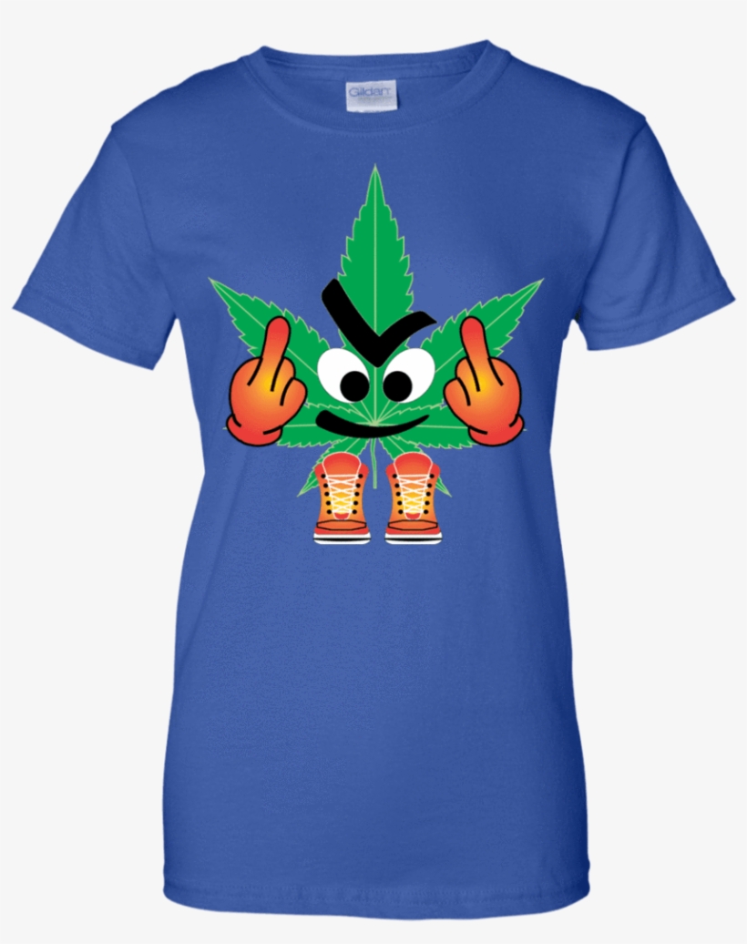 Bud The Weed Leaf Flipping The Bird Classic Cut Ladies' - Shirt, transparent png download
