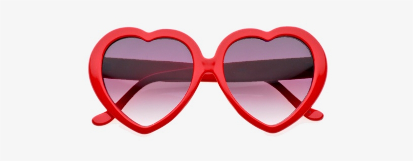 25 Images About Sunglasses On We Heart It - Large Oversized Womens Red Heart Shaped Sunglasses, transparent png download