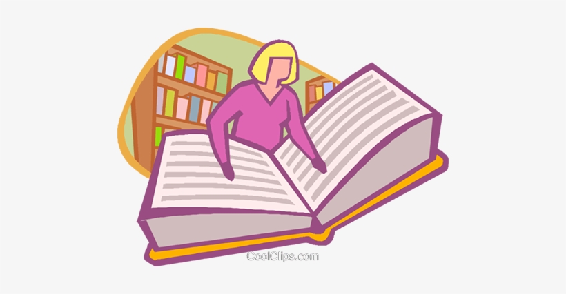 Woman Reading Book Royalty Free Vector Clip Art Illustration - Theory, transparent png download