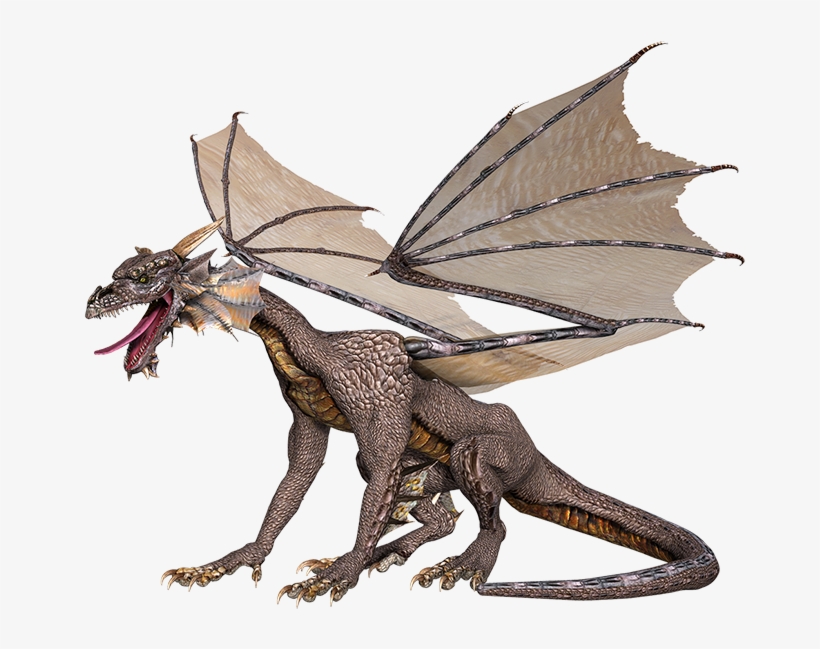 Old Worn Dragon Png - Dragon Breathing Fire Silhouette, transparent png download