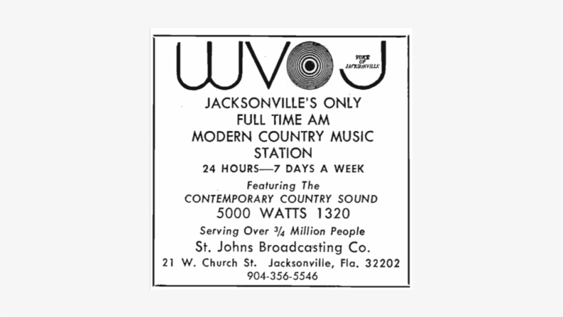 It's Hard To Find Much About Jacksonville, Florida's - Wvoj-am Jacksonville, transparent png download