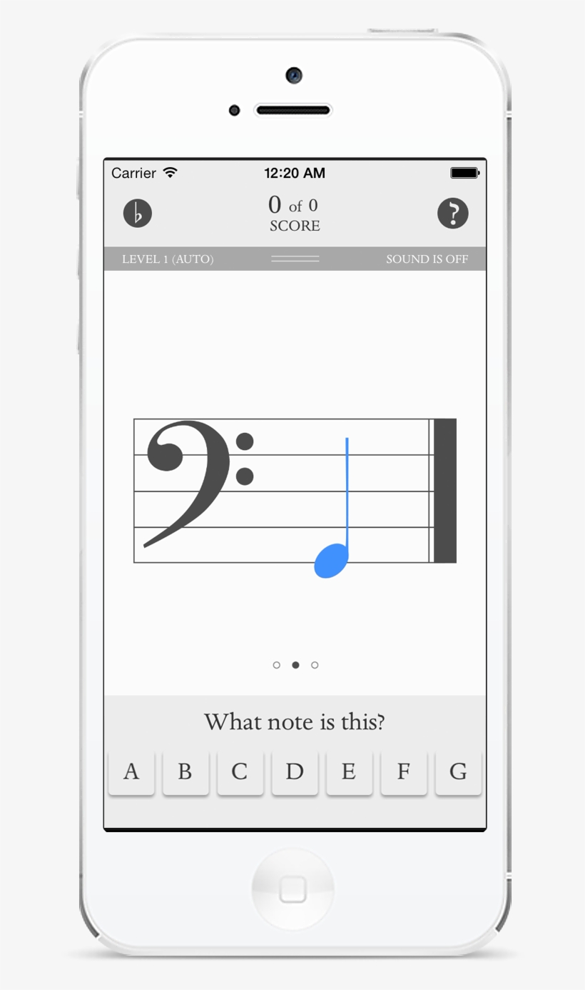 Music Flashcards, G Bass Note - Bass Clef, transparent png download