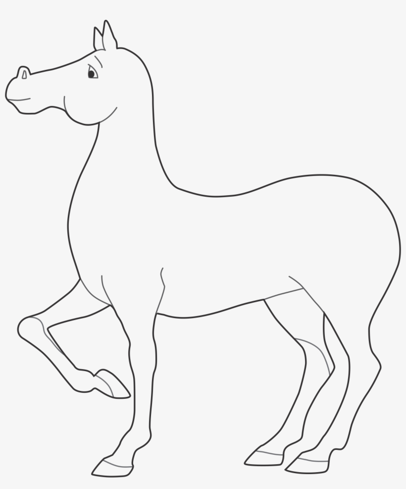 Molde Cavalo Princesa Cinderela Vetor E Png - Molde De Cavalo, transparent png download