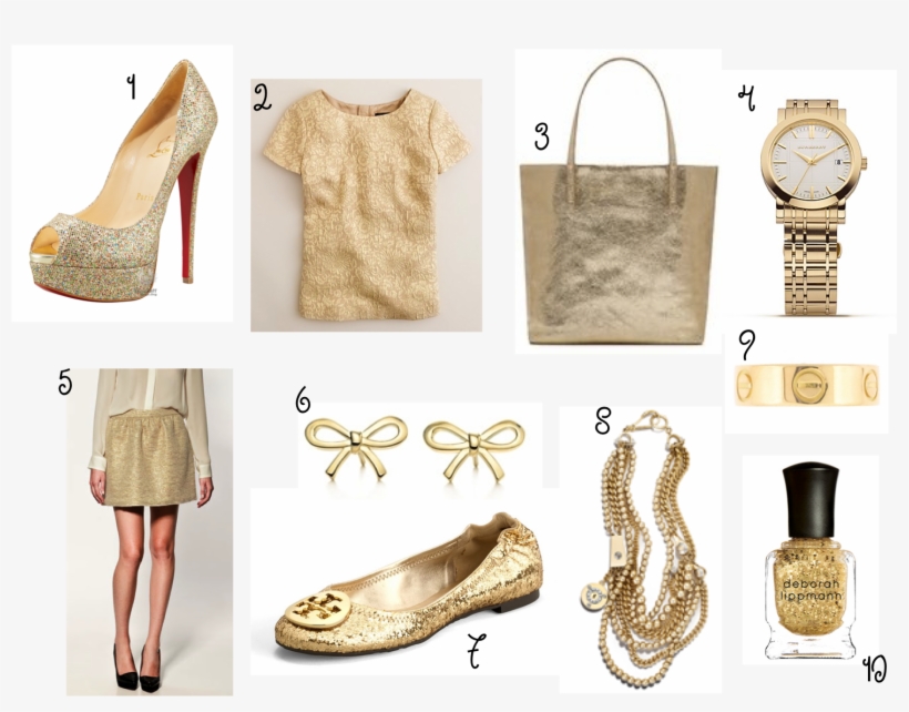 Crew, Metallic Foil Jacquard Top, $128* - Burberry Bu1393 Men's Heritage Stainless Steel Gold, transparent png download