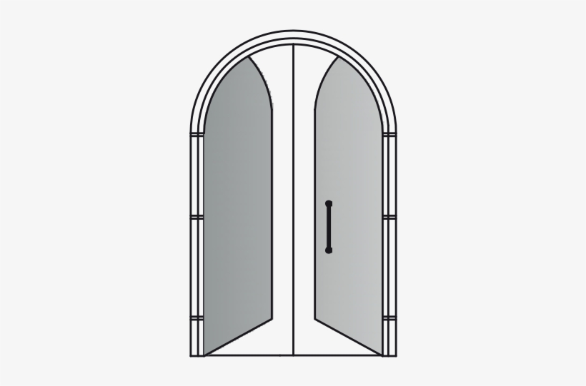 Door Two Doors Arch Opening To Push Residential Use - Rccg, transparent png download