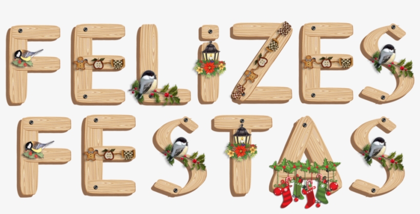 Felizes Festas-madeira - Wood, transparent png download
