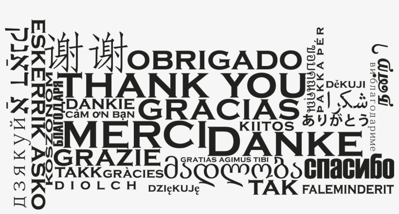 Obrigado Em Varias Linguas, transparent png download