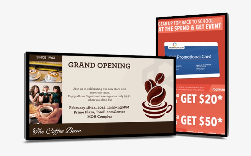 Intuitive Digital Displays For Restaurants - Advertising, transparent png download