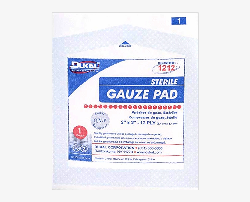 Sterile Gauze Pad 2" X 2\ - Dukal 12-ply Sterile Gauze Pad 3 X 3 Case Pack 3600, transparent png download