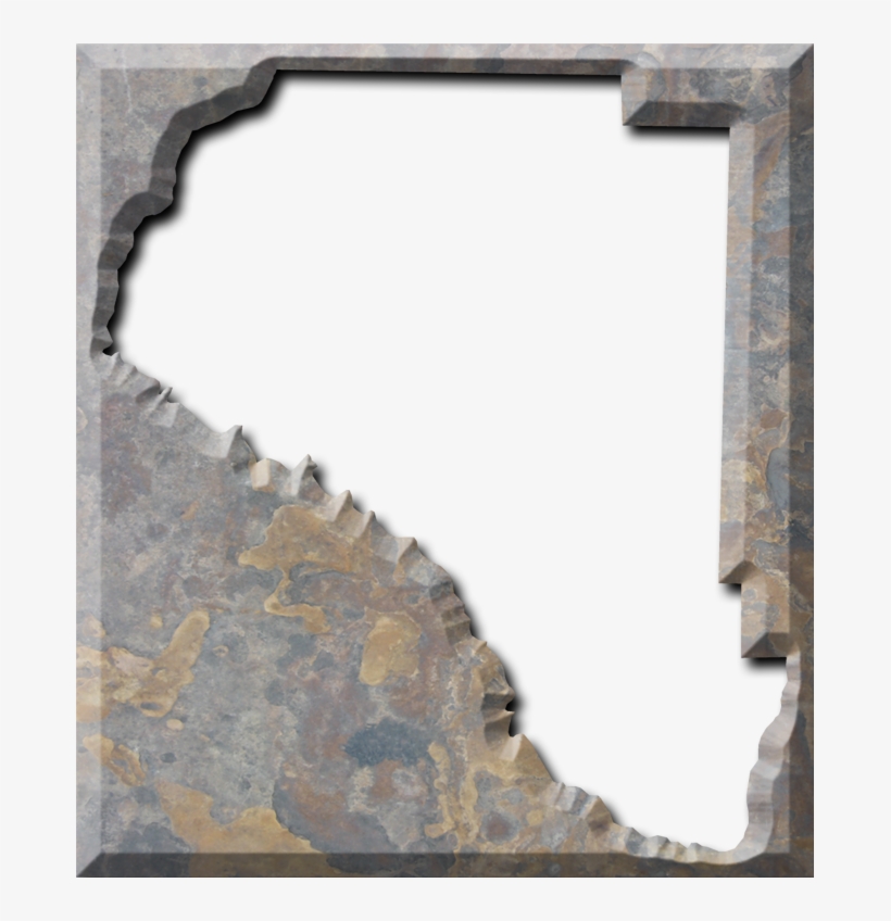 A Map Of Taylor With The Map Area Carved Out Of A Rough - Picture Frame, transparent png download