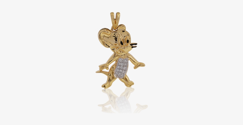 Charming 'jerry' Gold Pendant - Gold, transparent png download