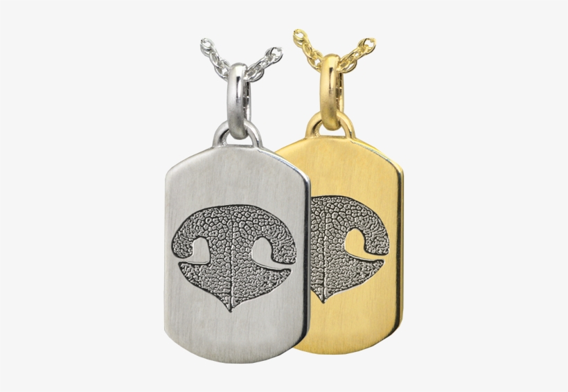 Wholesale Petite Dog Tag Noseprint Jewelry In Silver - Noseprint Round Stainless Steel Pet Cremation Necklace, transparent png download