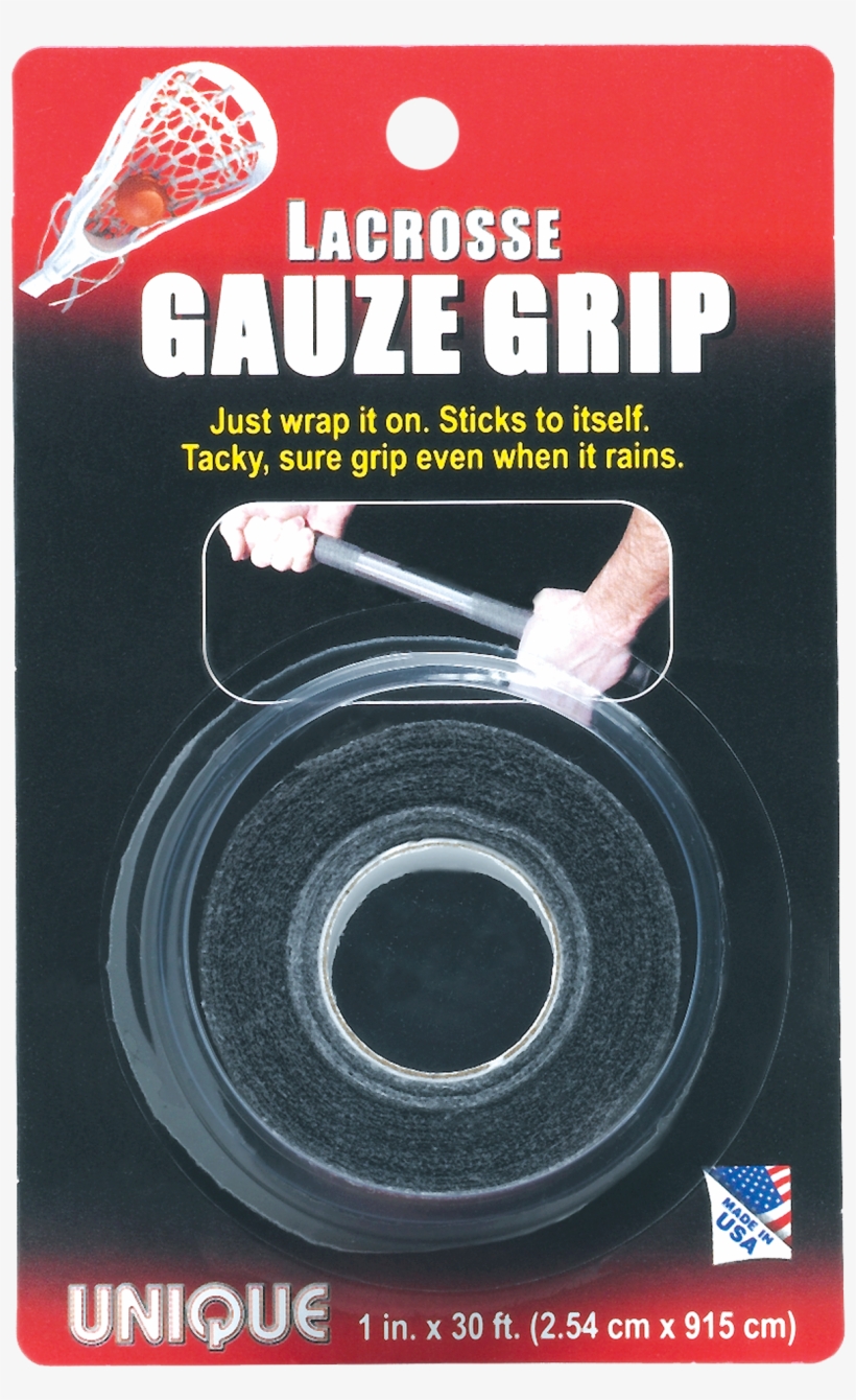 Lacrosse Gauze Grip Black - Unique Lacrosse Stick Tape, transparent png download