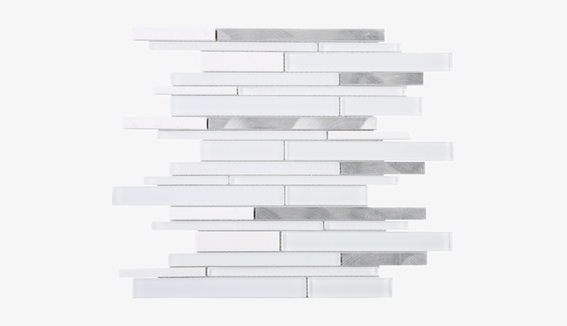 Ist 09 White Slender Glass,stone,aluminum Mosaic Tile - Wood, transparent png download