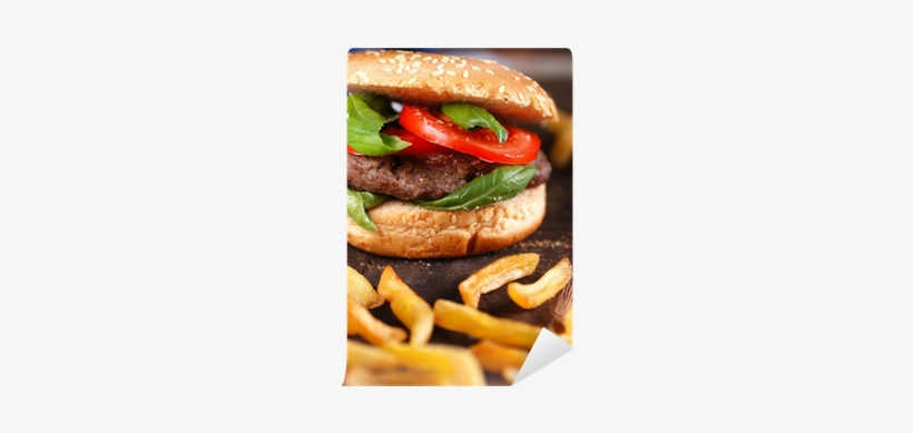 Fotomural Panino Con Hamburguesa E Pomodoro • Pixers® - Tomato, transparent png download