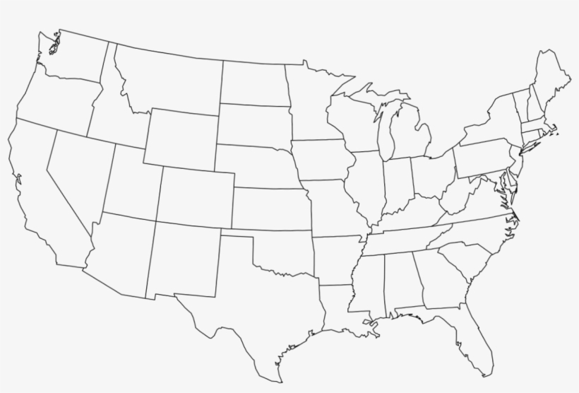 5-8 - Us Map White Background, transparent png download