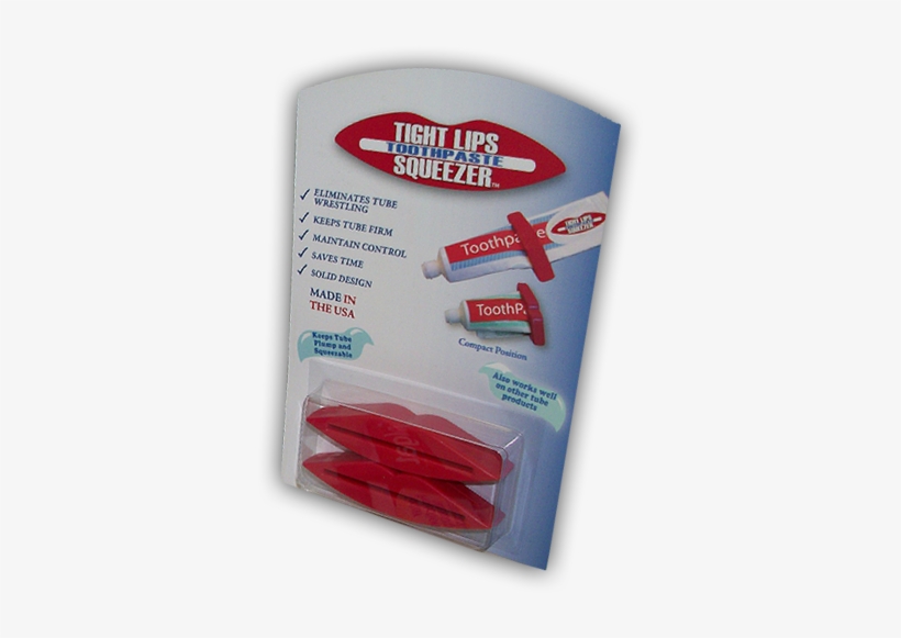 Tight Lips Toothpaste Squeezer Gives You A Firm Tube - Aderon Enterprises Tightlips Toothpaste Squeezer,, transparent png download