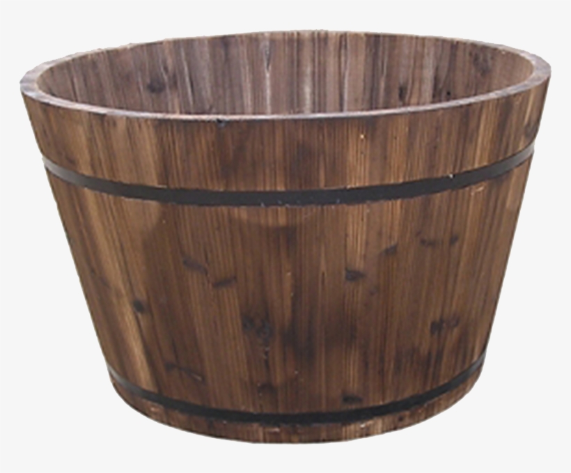 Wooden Barrel Planter - Coffee Table, transparent png download