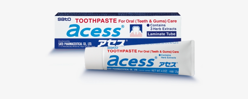 Sato - Acess Toothpaste (for Oral Care) 60g/2.1oz, transparent png download