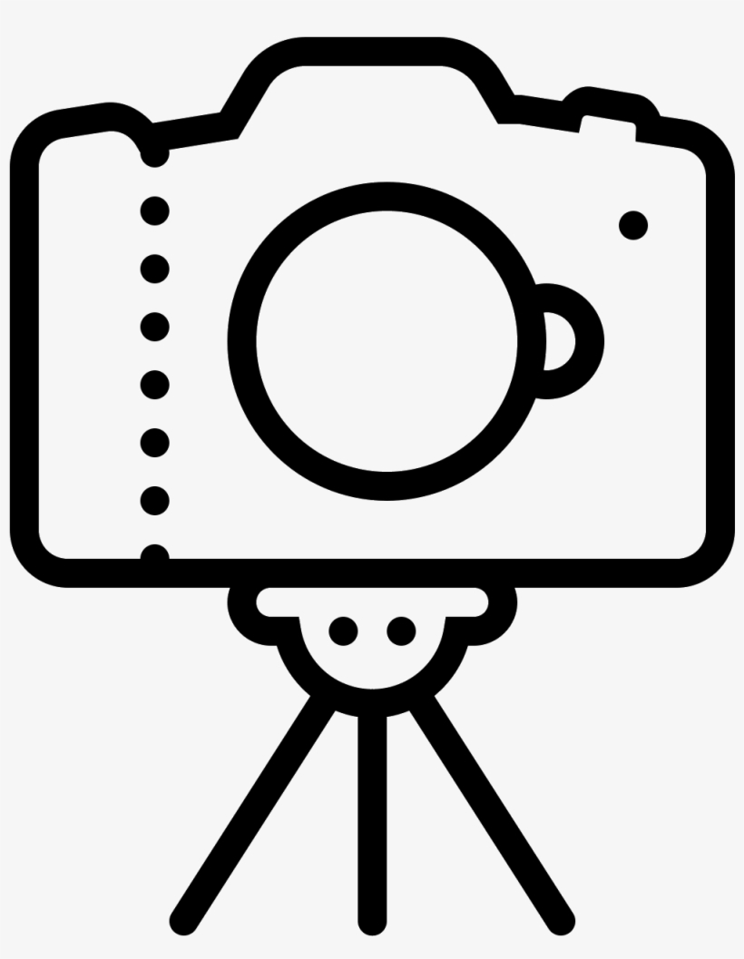 Camera On Tripod Icon - Taking Picture Clipart, transparent png download