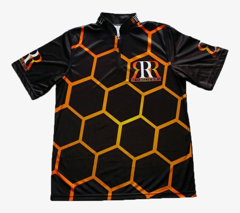 Men's Bee Hive Zipper Jersey - Active Shirt, transparent png download